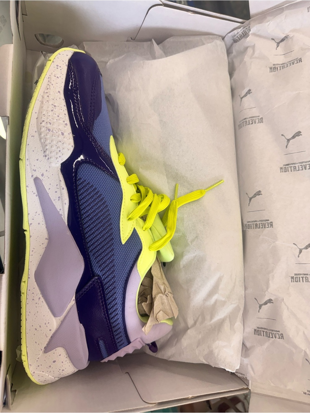 Puma RS-X Skeletor Box Art in Black, Purple, Yellow & Lime